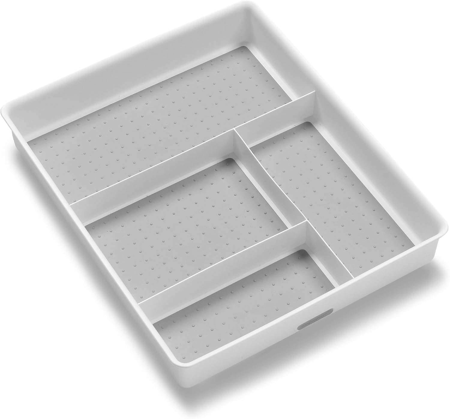 4 Section Drawer Organizer Tray with Non Slip Base for Kitchen Utensils, Office Accessories and Household Storage