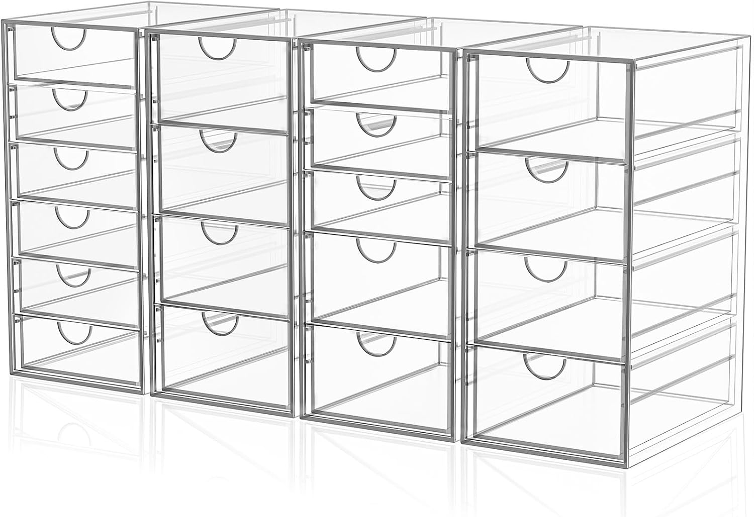 19 Drawer Clear Acrylic Makeup Organizer for Cosmetics, Beauty Supplies and Desktop Storage